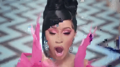 Cardi B Glitch GIF by systaime