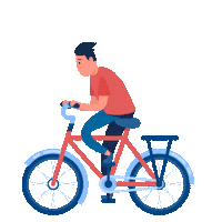 reklamanimasyon bike cycling bicycle fatigue Sticker