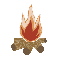 Tatianaariel fire camping camp tg Sticker