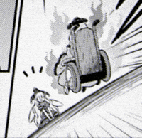 Wheelchair Clownpiece GIF