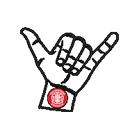 Bjj Shaka Sticker by TopBrother