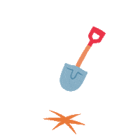 nathjoyce gardening animal crossing dirt dig Sticker