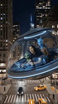 Flying Science Fiction GIF by P A R I S I