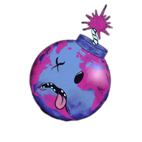 slamdisques bomb slam disques hell for breakfast sudden waves Sticker