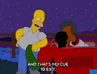 walk away homer simpson GIF