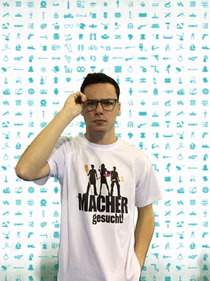 work hello GIF by Macher gesucht!