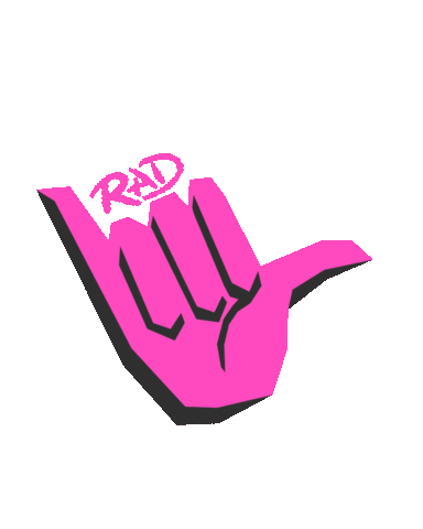 Pink Surfer Sticker