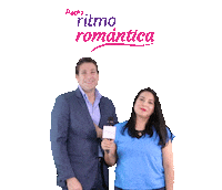 RitmoRomantica radio leslie ritmo microfono Sticker