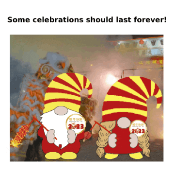 Chinese New Year Gnome GIF