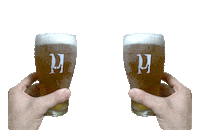 beer cheers Sticker by Cerveza Harbardr