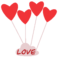I Love You Hearts Sticker