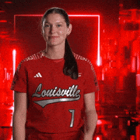 Softball Hair Flip GIF by Louisville Cardinals