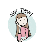 Jelmadesign sigh not today nottoday hss Sticker