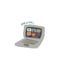 Khansakia test hello online laptop Sticker