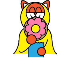 Happy Om Nom Sticker by Poncho