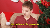 He Delivers His Presents Under The Christmas Tree