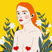 free the nipple illustration GIF by Kim Campbell