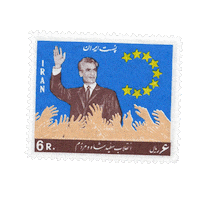White Revolution Pahlavi Sticker by Golesorkh Co.