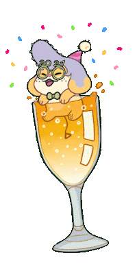 Dango_and_Chain happy party celebration happy new year Sticker