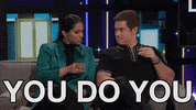 Adam Devine Drinking GIF by A Little Late With Lilly Singh