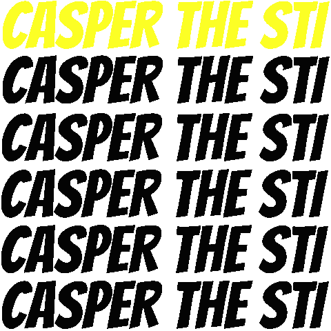 Casper The Sti Sticker by Bobby Hair Studio