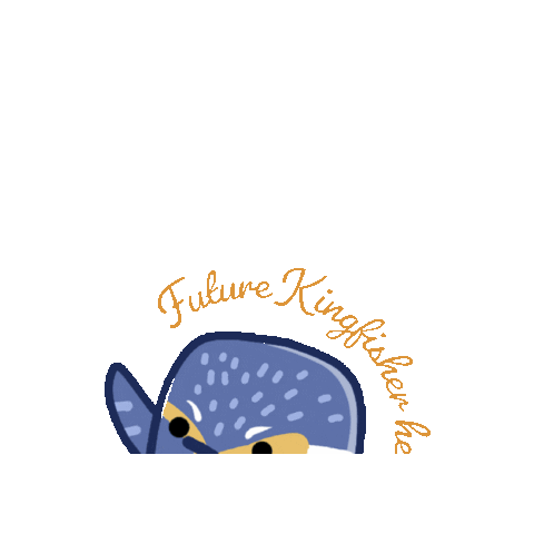 Kingfisher Halcyon Sticker by Yale-NUS College