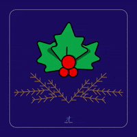 A-Teart natale ramo rosso verse GIF