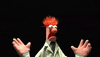 Muppets gif. Beaker trembles, extremely anxious, with his hands palm-up by his shoulders.