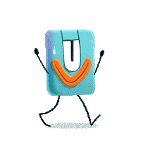 Happy Walking Sticker by Cubi_gif