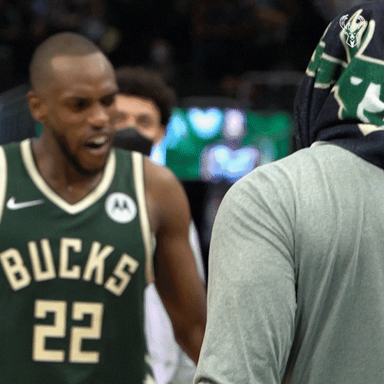 High Five Lets Go GIF by Milwaukee Bucks