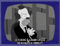 Season 6 Is There A Labor Crisis In America Today GIF by The Simpsons