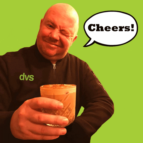 Cheers Drinks GIF by DVS Ltd