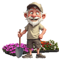 Spring Planting Flowers Sticker