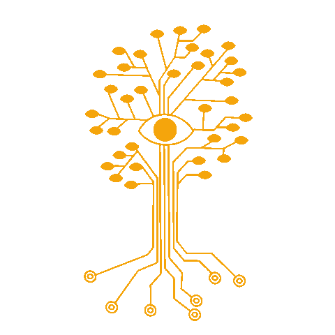 Spying Artificial Intelligence Sticker by My Doodles Atalier