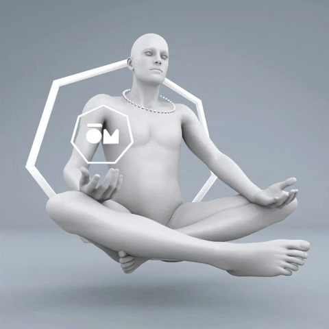 sitting lotus pose GIF by Last Lauf