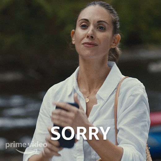 Sorry Alison Brie GIF by Amazon Prime Video