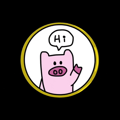 Pig Hello GIF