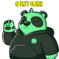 I Dont Care Whatever Sticker by SuperVerse