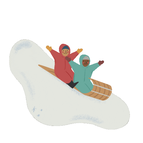 Snow Sledding Sticker by destinationnb