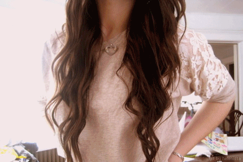 long hair girl GIF