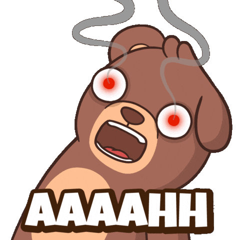 Teddy Bear Pain Sticker by BEARISH