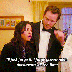 parks and recreation aubry plaza GIF