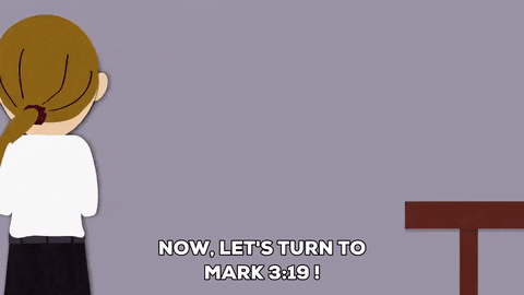 reading bible GIF by South Park 