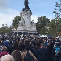 Demonstrators Rally in Paris After Teacher's Beheading