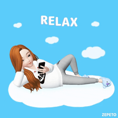 Relaxed Phone GIF by ZEPETO