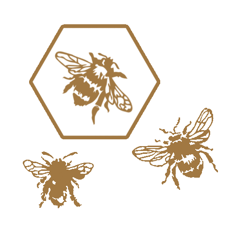 RawDecor giphyupload gold bee bees Sticker