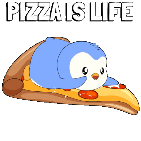 Life Pizza Sticker by Pudgy Penguins