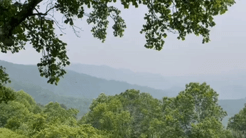 Blue Ridge Mountains Obscured by Wildfire Smoke