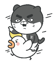 Cat Fighting Sticker