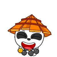 Panda Laughing Sticker by Imaginary Ones